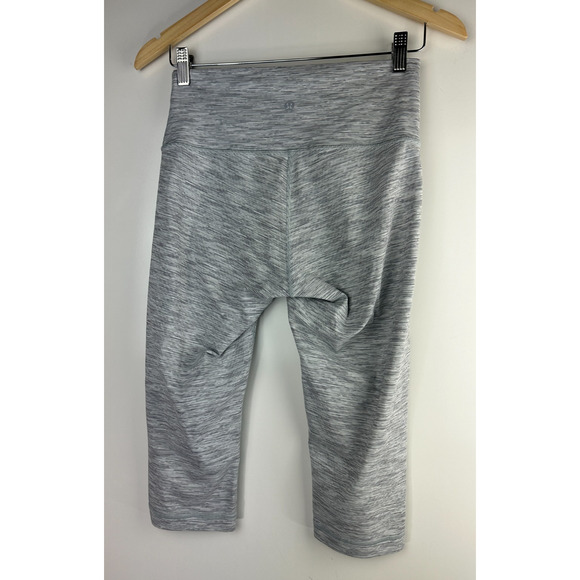 Lululemon Wunder Under Hi-Rise 1/2 Tight Space Grey Alpine White 17" Crop Size 8 - Picture 10 of 14